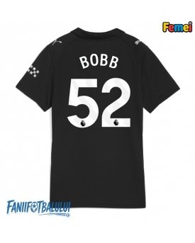 Manchester City Oscar Bobb #52 Tricou Fotbal Replică 2025-26 Femei Deplasare